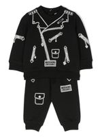 Moschino Kids ensemble survêtement à imprimé graphique - Noir