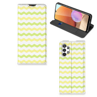 Samsung Galaxy A32 4G | A32 5G Enterprise Editie Hoesje met Magneet Waves Yellow - thumbnail