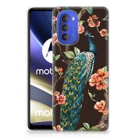 Motorola Moto G51 5G TPU Hoesje Pauw met Bloemen - thumbnail