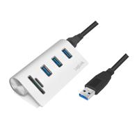 LogiLink CR0045 interface hub USB 3.2 Gen 1 (3.1 Gen 1) Type-A 5000 Mbit/s Zilver - thumbnail