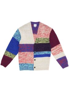 Marcelo Burlon County of Milan cardigan rayé à col v - Violet