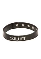 X-Play "slut" collar - Black