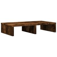 vidaXL Monitorstandaard 50x27x10 cm bewerkt hout gerookt eikenkleurig
