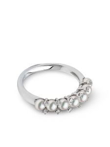 Yoko London bague Eclipse en or blanc 18ct sertie de perles d'Akoya et de diamants - Argent