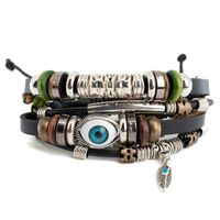 Armband Bohemian Boze Oog met Veertje - thumbnail