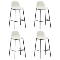 vidaXL Barstoelen 4 st stof crème
