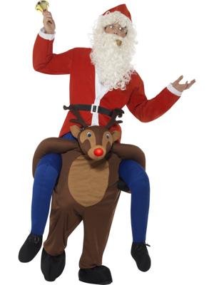 Piggyback Rendier Santa