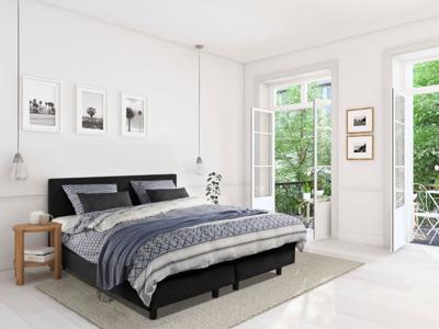 Beddenleeuw Boxspring Bed Mila - 160x220 - Incl. Pocketmatras + Hoofdbord - Skai Zwart Beddenleeuw Boxspring Bed Mila - 160x220 - Incl. Pocketmatras + Hoofdbord - Skai Zwart