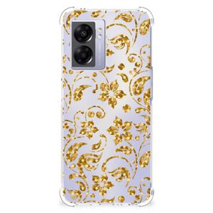 OPPO A77 5G | A57 5G Case Gouden Bloemen