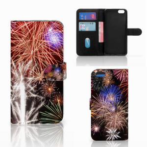 Apple iPhone 7 Plus | 8 Plus Wallet Case met Pasjes Vuurwerk