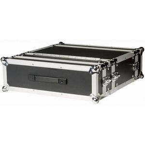 DAP Flightcase voor een dubbele CD-speler 3HE, zwart