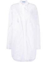 Mugler robe-chemise en popeline - Blanc - thumbnail