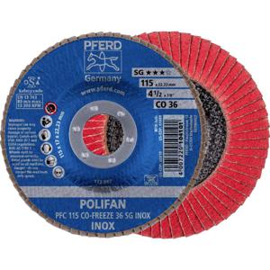 PFERD 67711536 PFC 115 CO-FREEZE 36 SG INOX Lamellenschijf Diameter 115 mm Boordiameter 22.23 mm Legering op nikkelbasis, Superlegeringen op nikkel- of