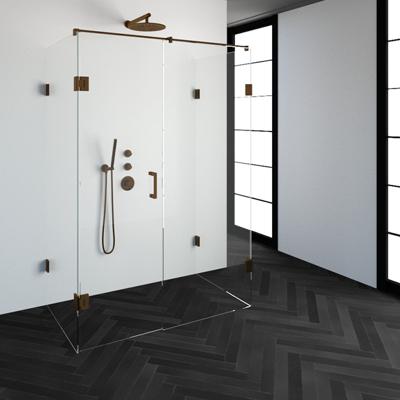 Sanituba Complete Profielloze Douchecabine XL 140x80cm koper