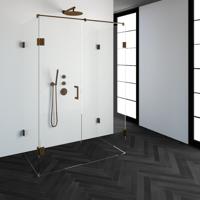 Sanituba Complete Profielloze Douchecabine XL 140x80cm koper