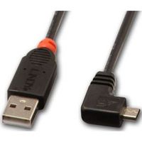 Lindy 31976 1m, USB 2.0 A/Micro USB B, 90°, M/M