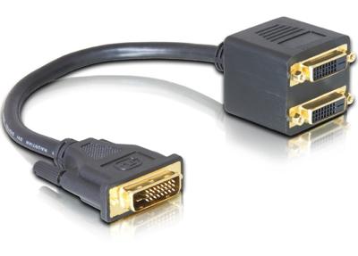 DeLOCK Adapter DVI25 M > 2x DVI25 F 0,2 m DVI-I DVI-25 Zwart DeLOCK Adapter DVI25 M > 2x DVI25 F 0,2 m DVI-I DVI-25 Zwart