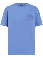 ETRO chemise en coton à broderies Pegaso - Bleu