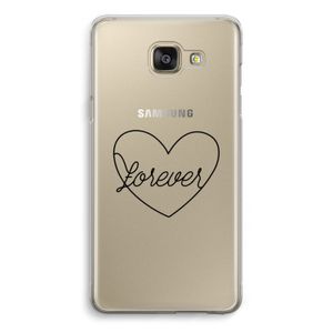 Forever heart black: Samsung Galaxy A5 (2016) Transparant Hoesje