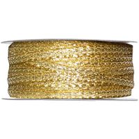 1x Hobby/decoratie metallic gouden sierlinten 3 mm x 25 meter