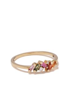 Suzanne Kalan bague Rainbow en or jaune 18ct ornée de diamants et saphirs - Multicolore