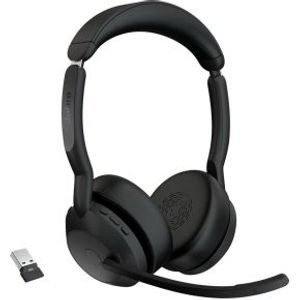 Jabra Evolve2 55 Headset Draadloos Hoofdband Kantoor/callcenter Bluetooth Oplaadhouder Zwart