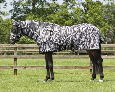 QHP Vliegendeken Zebra met hals en masker