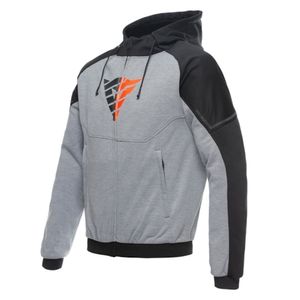 DAINESE Daemon-X Safety, Motorhoodie heren, Grijs-Zwart-Fluo Rood