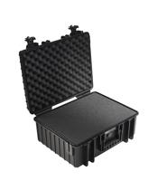 B&W International 6000/B/SI koffer, schokbestendig, waterbestendig, met schuimvulling voor fotoapparaten, zwart