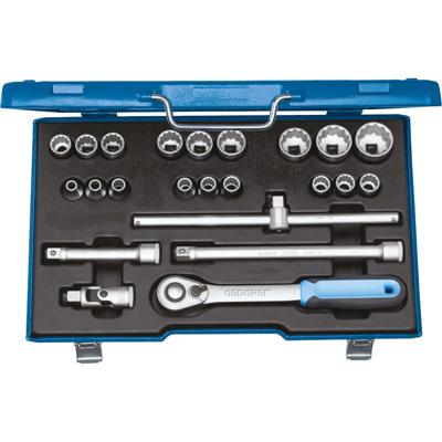 Gedore D19 EMU-20 2545845 Dopsleutelset Metrisch 1/2 (12.5 mm) 23-delig