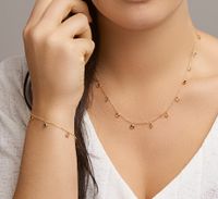 TFT Collier Geelgoud Edelstenen 1,1 mm 41 - 43 - 45 cm - thumbnail