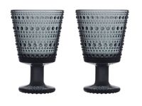 Iittala Glazen Kastehelmi - Donkergrijs - 260 ml - 2 stuks - thumbnail