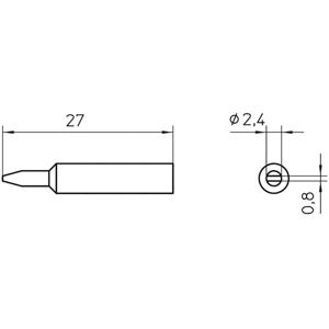 Weller XNT B Soldeerpunt Beitelvorm Grootte soldeerpunt 2.4 mm Inhoud: 1 stuk(s)