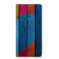 OPPO Reno10 | 10 Pro Book Wallet Case Wood Heart - Cadeau voor je Vriend - thumbnail