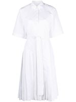 Thom Browne robe-chemise plissée à design asymétrique - Blanc - thumbnail