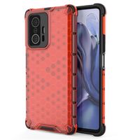 Xiaomi 11T/11T Pro Honeycomb Armored Hybride Hoesje - Rood - thumbnail