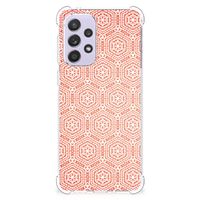 Samsung Galaxy A33 Doorzichtige Silicone Hoesje Pattern Orange