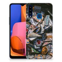 Samsung Galaxy A20s Siliconen Hoesje met foto Badges