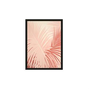 Urban Cotton Artprint Pink Palm 40 x 50cm - Meerkleurig