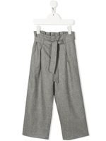 Bonpoint pantalon droit Natalia à taille ceinturée - Gris