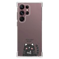 Samsung Galaxy S23 Ultra Stevig Bumper Hoesje Cat Good Day - thumbnail