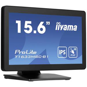 Iiyama ProLite T1633MSC-B1 Touchscreen monitor Energielabel: C (A - G) 39.6 cm (15.6 inch) 1920 x 1080 Pixel 16:9 5 ms HDMI, DisplayPort, USB 2.0 IPS LCD