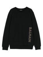 Balmain Kids sweat à logo embossé - Noir - thumbnail