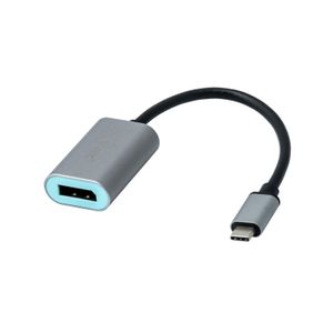 i-tec Metal C31METALDP60HZ video kabel adapter 0,15 m USB Type-C Display Port Grijs, Turkoois