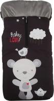 Gamberritos voetenzak Baby Love 105 x 50 cm zwart