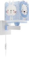 Dalber Kinderkamer wandlamp Baby Jungle soft blauw 63119T - thumbnail