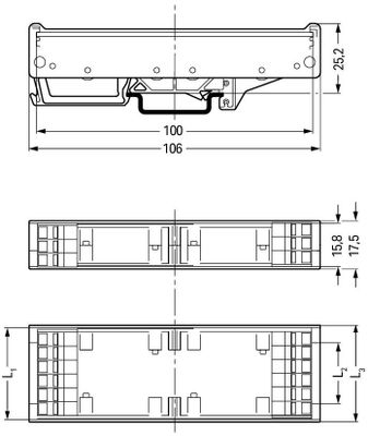 Wago 288-621 accessoire voor klemmenblokken Afdekprofiel 100 stuk(s)