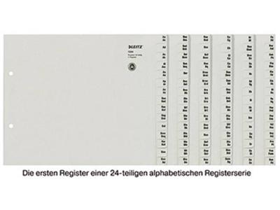 Leitz 1324 Register DIN A4, Bovenbreedte A-Z Manila papier Grijs 360 tabbladen 13240085 Leitz 1324 Register DIN A4, Bovenbreedte A-Z Manila papier Grijs 360 tabbladen 13240085
