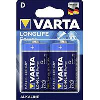 Alkalinebatterij, mono, D, LR20, 1,5V Longlife Power, detailhandel Blister (2-Pack)