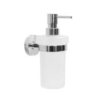 Zeepdispenser Sapho X-Round Hangend 230 ML Chroom / Melkglas Sapho - thumbnail